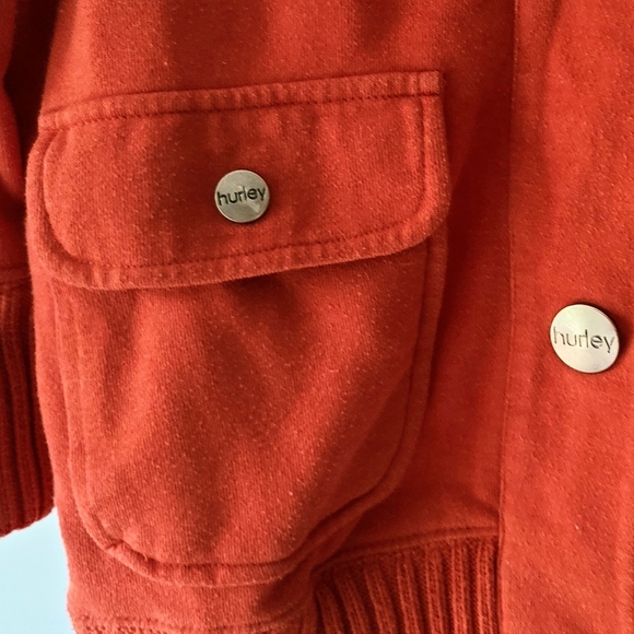 Hurley Girls Orange/Coral Thick Jacket Size XL - Picture 12 of 12